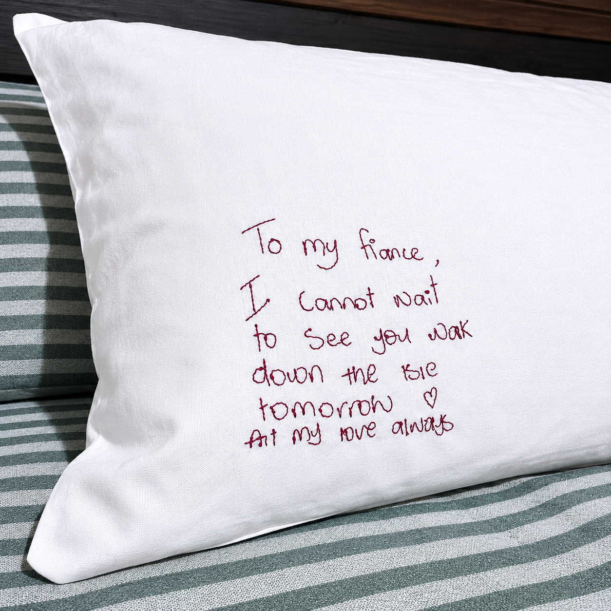 Handwritten Love Note: Personalised Pillowcase